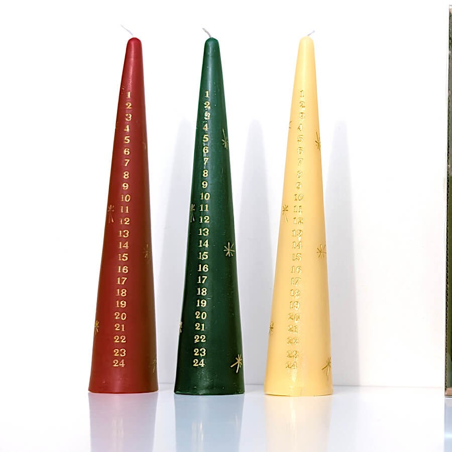 Bougie Calendrier de l’Avent H29,5 cm | Deco-Delight.com
