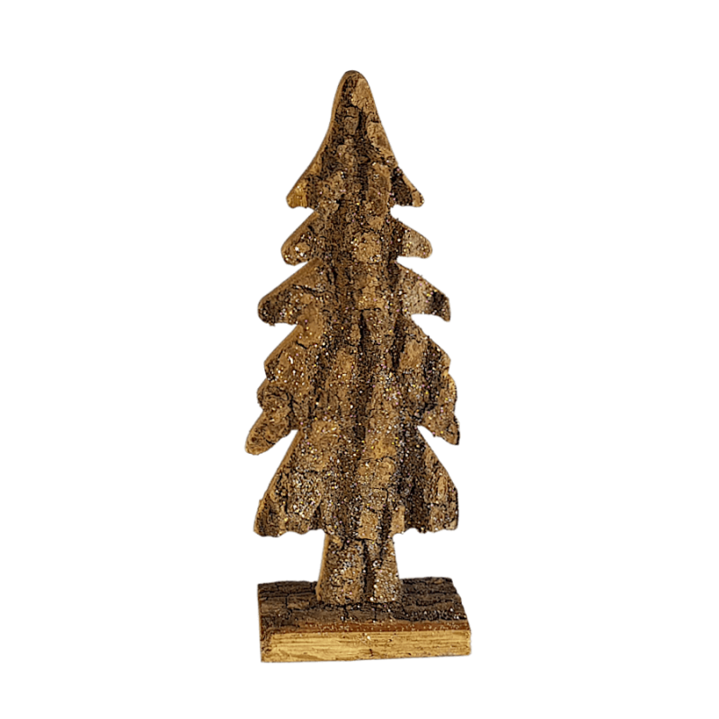 Sapin de Noël bois pailleté déco  | Deco-Delight.com