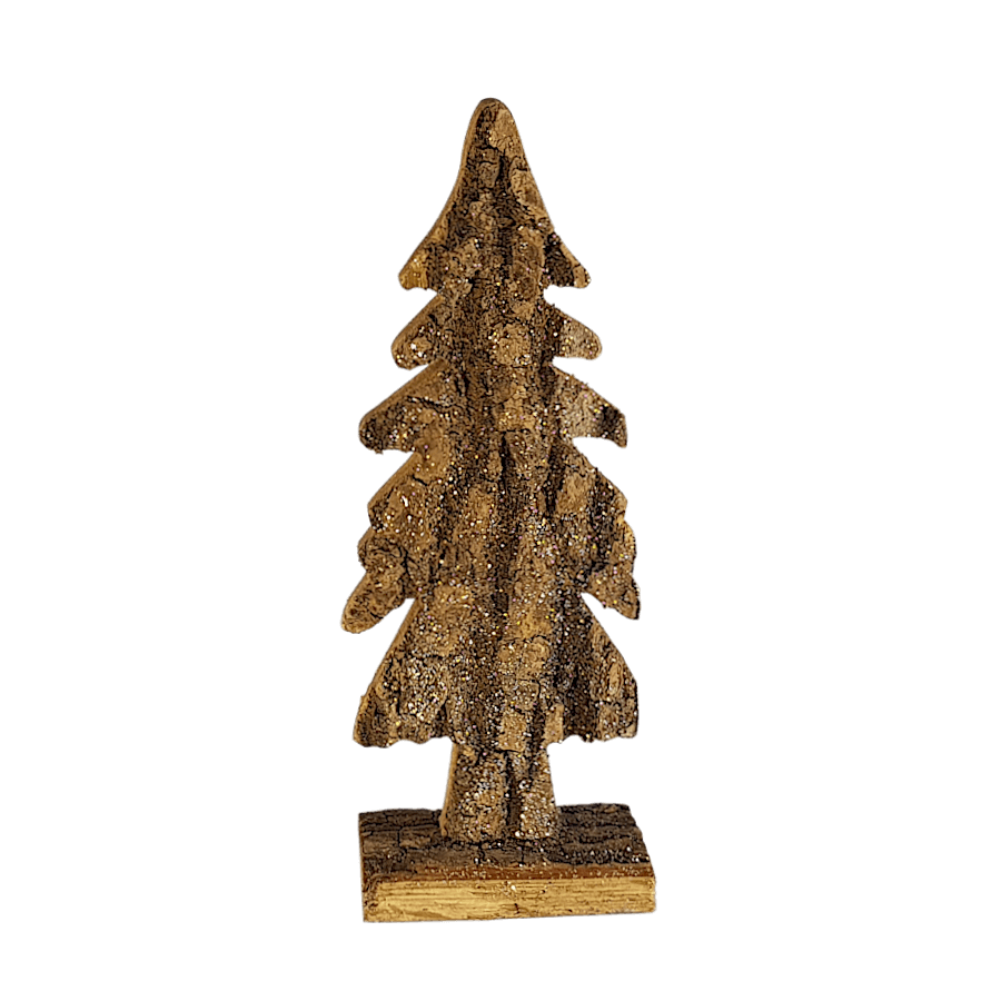 Sapin de Noël bois pailleté déco  | Deco-Delight.com