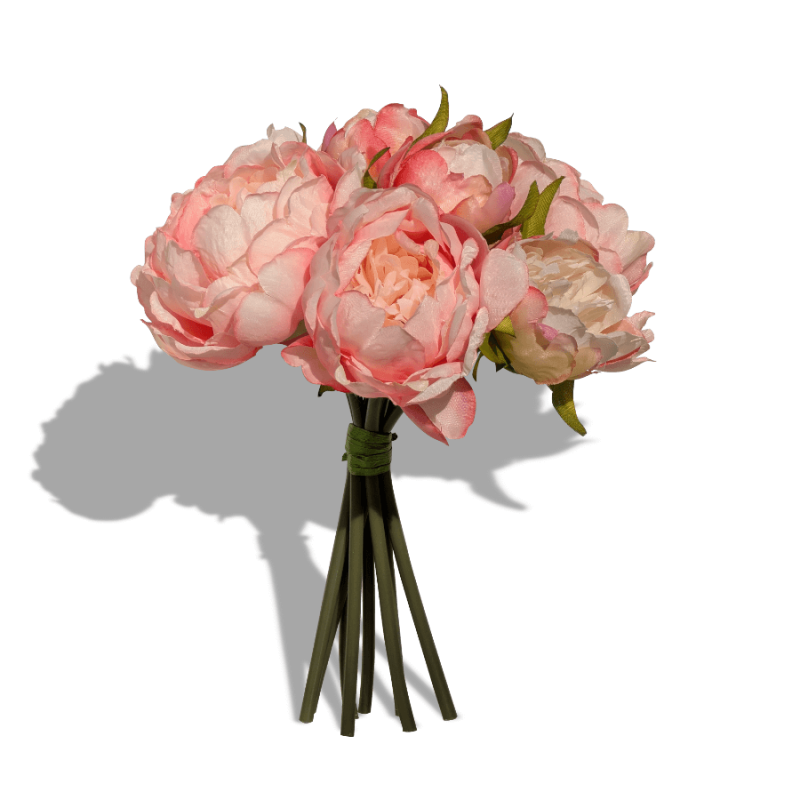 Bouquet de pivoines Nuances de rose H25 cm | Deco-Delight.com