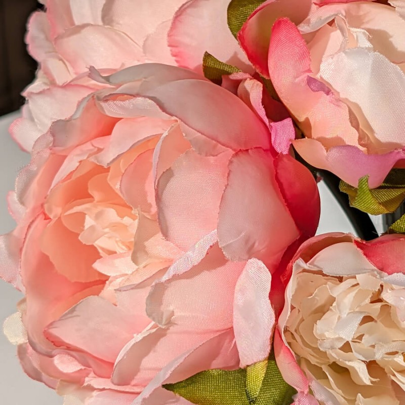 Bouquet de pivoines Nuances de rose H25 cm | Deco-Delight.com