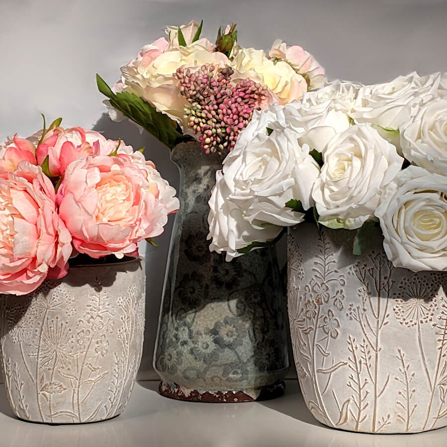 Bouquet de pivoines Nuances de rose H25 cm | Deco-Delight.com