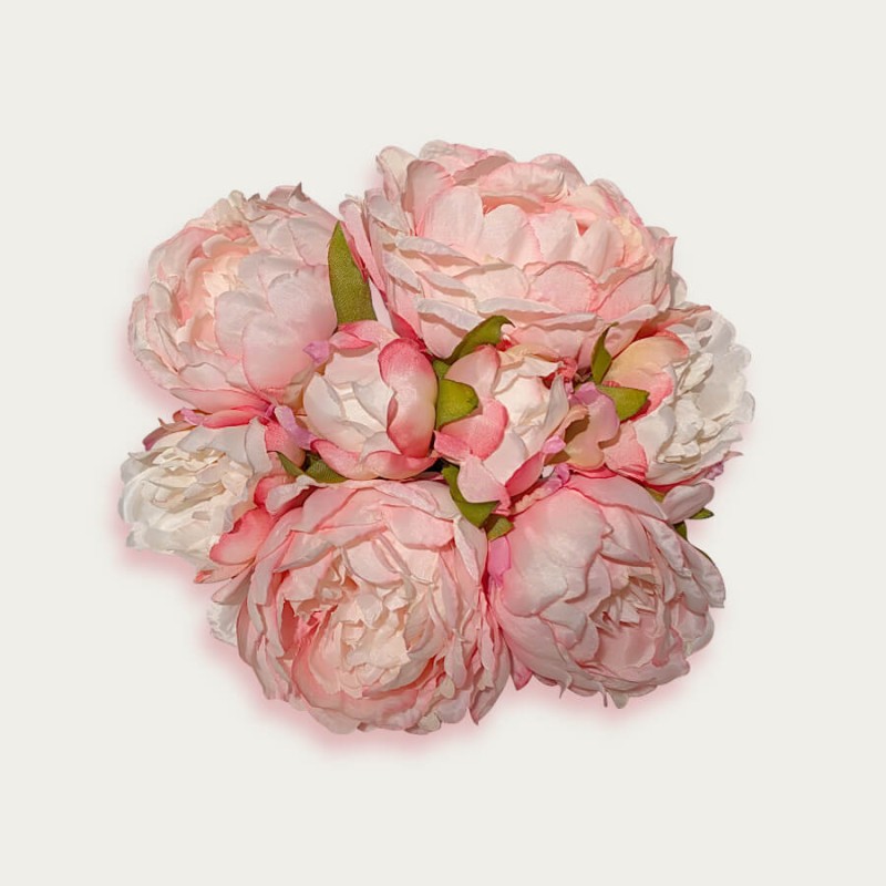 Bouquet de pivoines Nuances de rose H25 cm | Deco-Delight.com