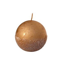 Bougie boule dorée Festivités D8 cm | Deco-Delight.com