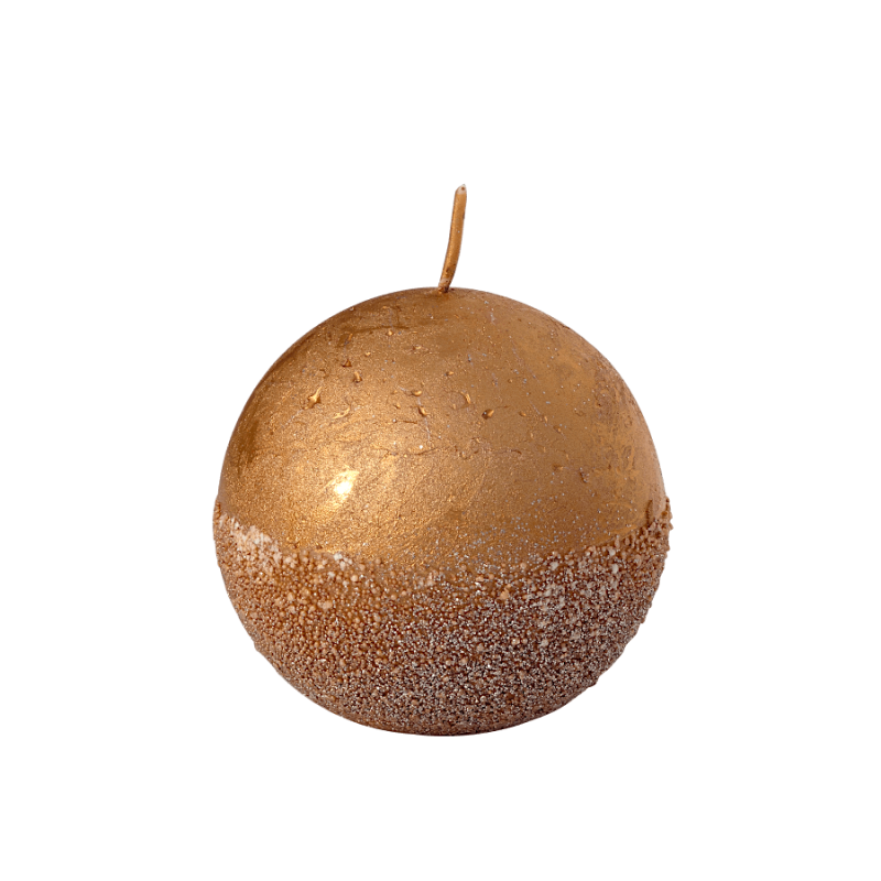 Bougie boule dorée Festivités D8 cm | Deco-Delight.com