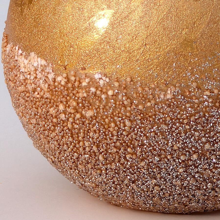 Bougie boule dorée Festivités D8 cm | Deco-Delight.com