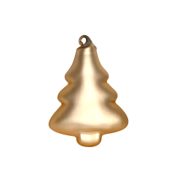 Suspension Sapin givré doré en verre Déco de Noël | Deco-Delight.com