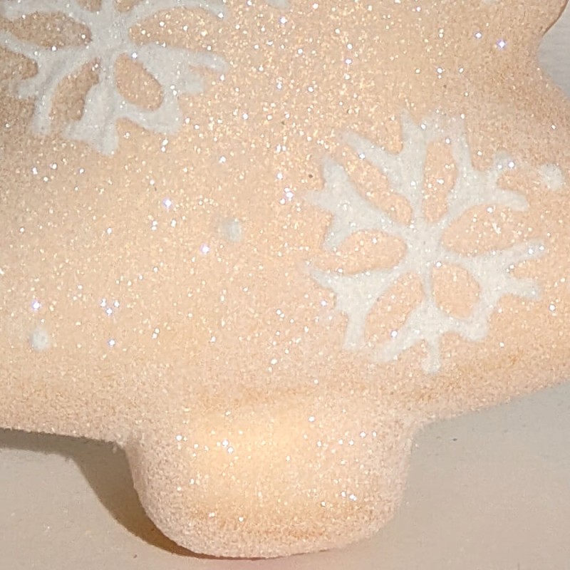 Suspension Sapin givré doré en verre Déco de Noël | Deco-Delight.com