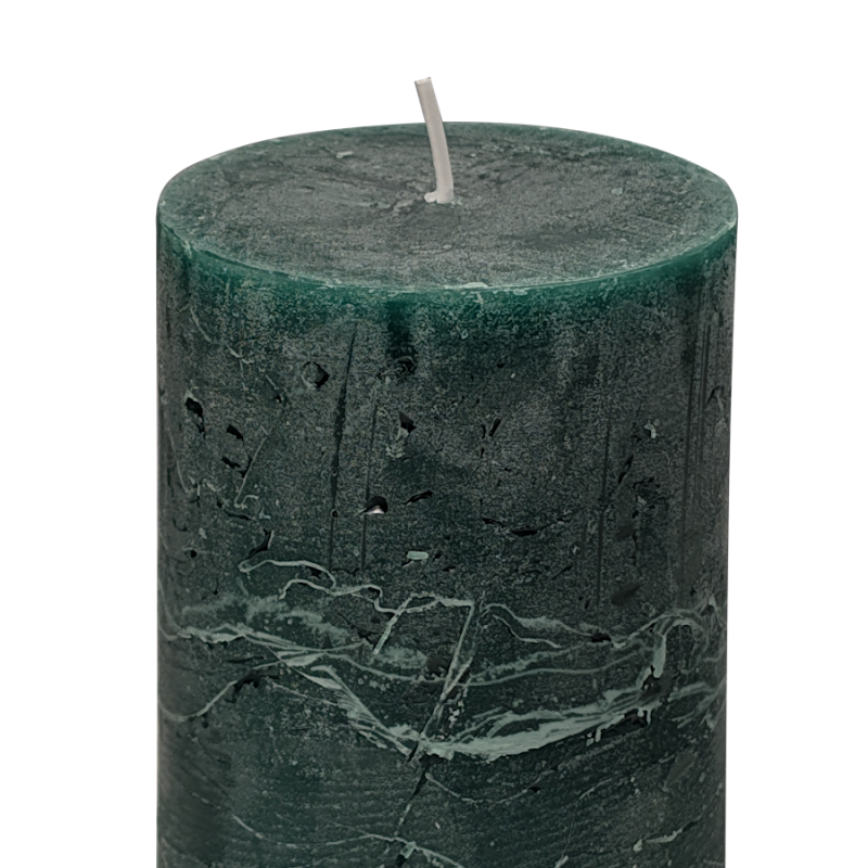 Bougie pilier Vert sapin H10 cm 48 heures | Deco-Delight.com