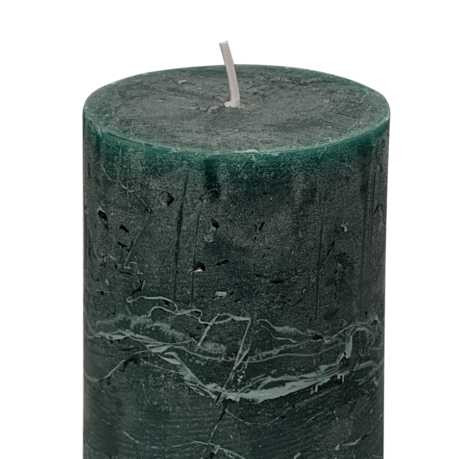 Bougie pilier Vert sapin H10 cm 48 heures | Deco-Delight.com