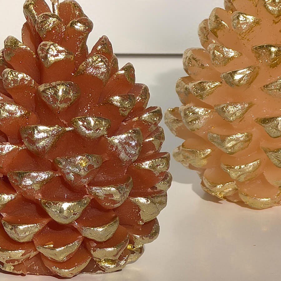 Zoom sur le travail de la paraffine et l'éclat doré des écailles.