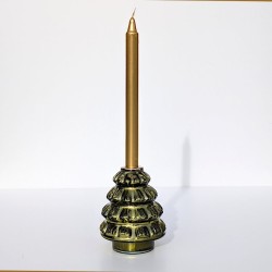 Bougie chandelle Or - H25 cm - Lot de 3 | Deco-Delight.com