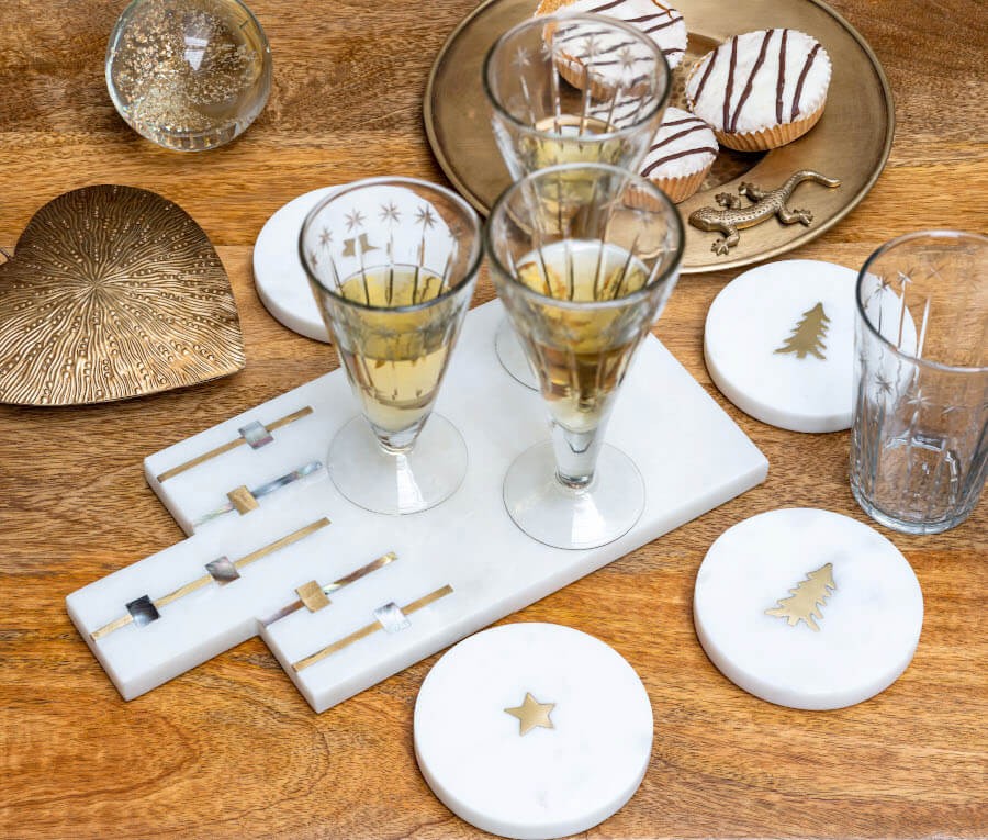 Suspension de Noël Cœur en métal doré H8 cm | Deco-Delight.com