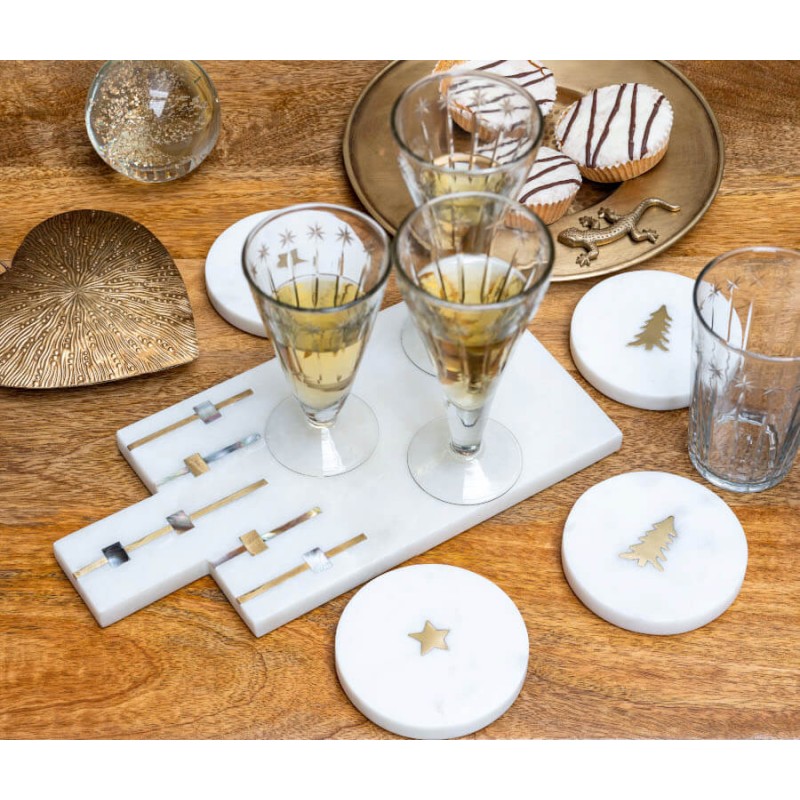 Grande suspension Cœur de Noël en métal doré H15cm | Deco-Delight.com