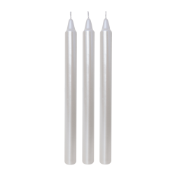 Bougie chandelle Nacrée - H25 cm - Lot de 3 | Deco-Delight.com
