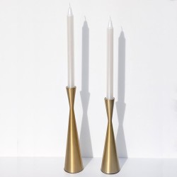 Bougie chandelle Nacrée - H25 cm - Lot de 3 | Deco-Delight.com