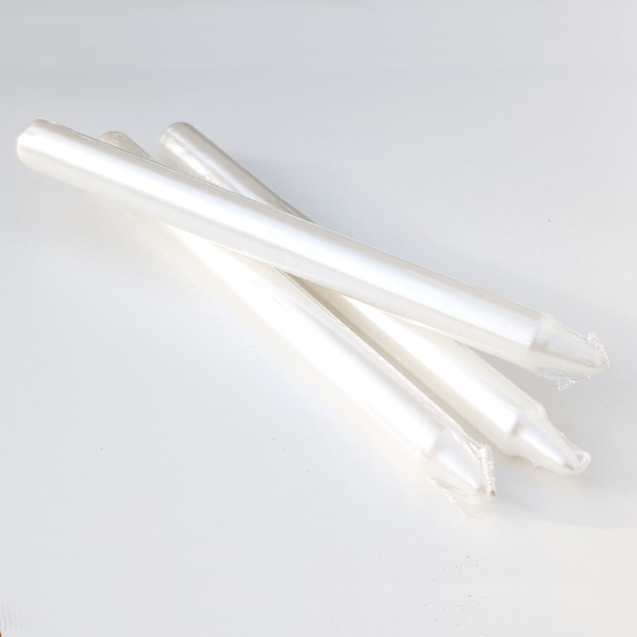 Bougie chandelle Nacrée - H25 cm - Lot de 3 | Deco-Delight.com