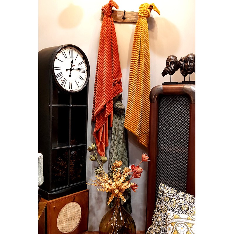 Plaid côtelé 130x170 cm couleur Camel | Deco-Delight.com