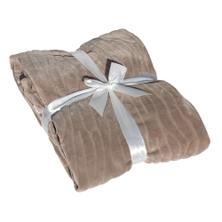 Plaid Doux 130x170 cm Taupe | Deco-Delight.com