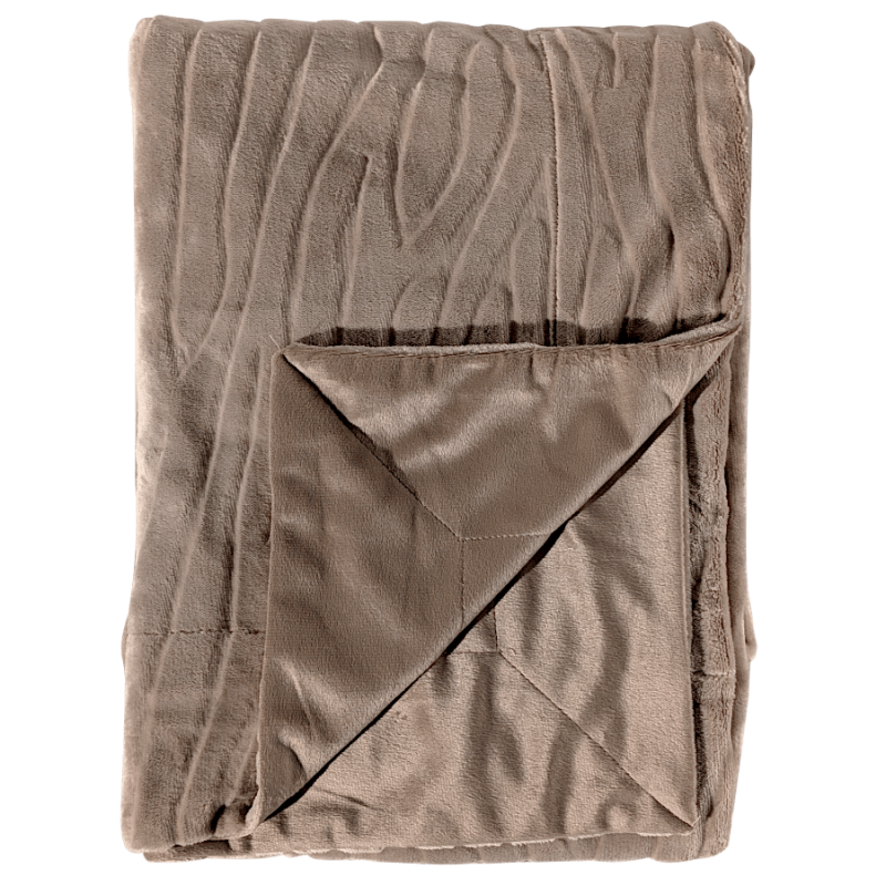 Plaid Doux 130x170 cm Taupe | Deco-Delight.com