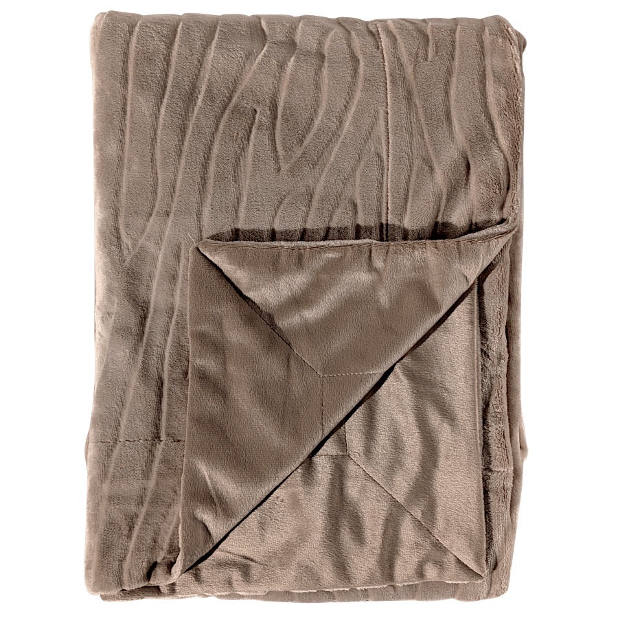 Plaid Doux 130x170 cm Taupe | Deco-Delight.com