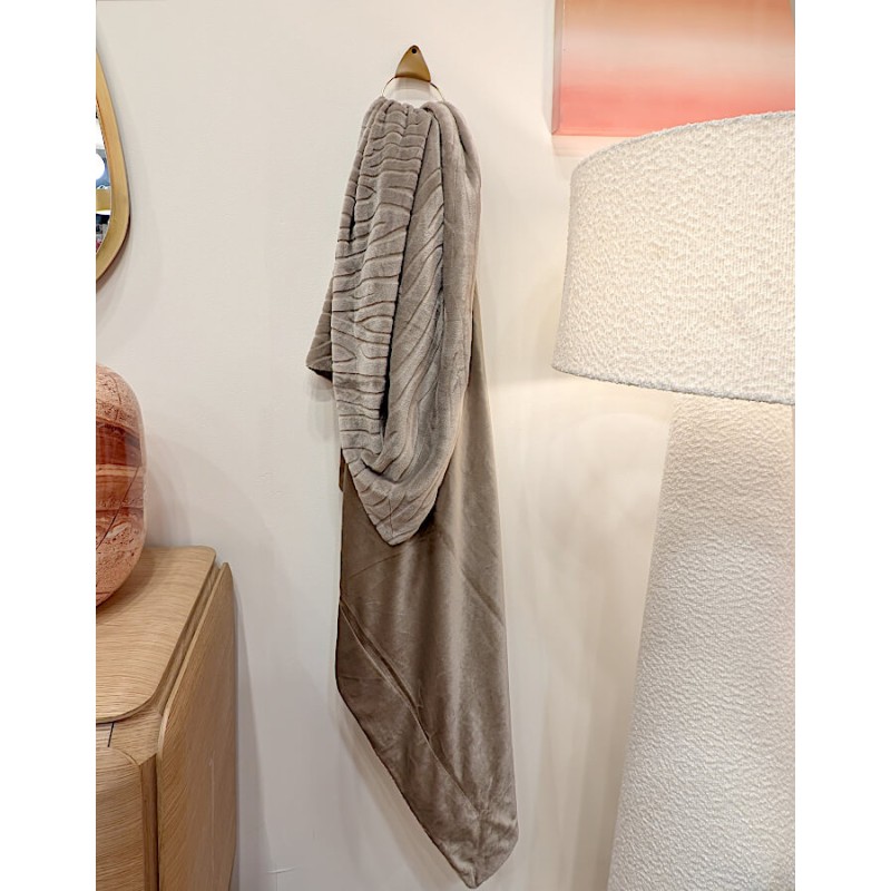 Plaid Doux 130x170 cm Taupe | Deco-Delight.com