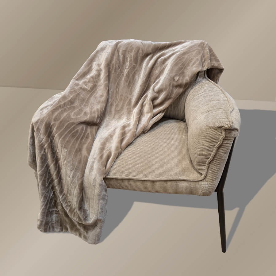 Plaid Doux 130x170 cm Taupe | Deco-Delight.com