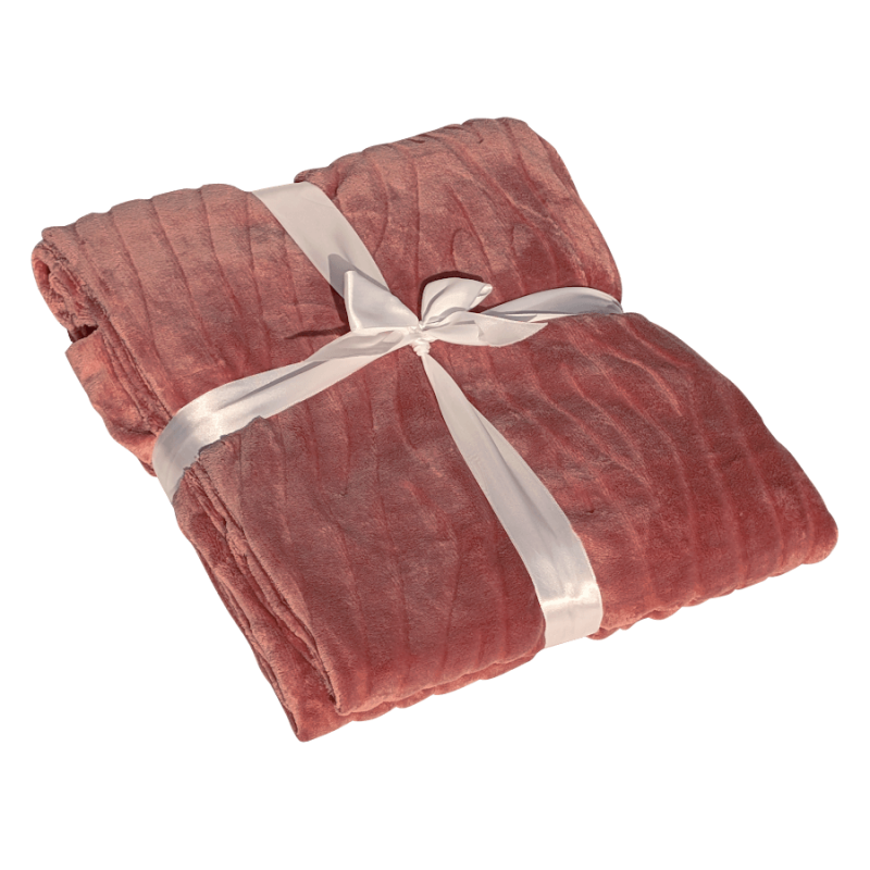Plaid Doux 130x170 cm Rose poudré | Deco-Delight.com
