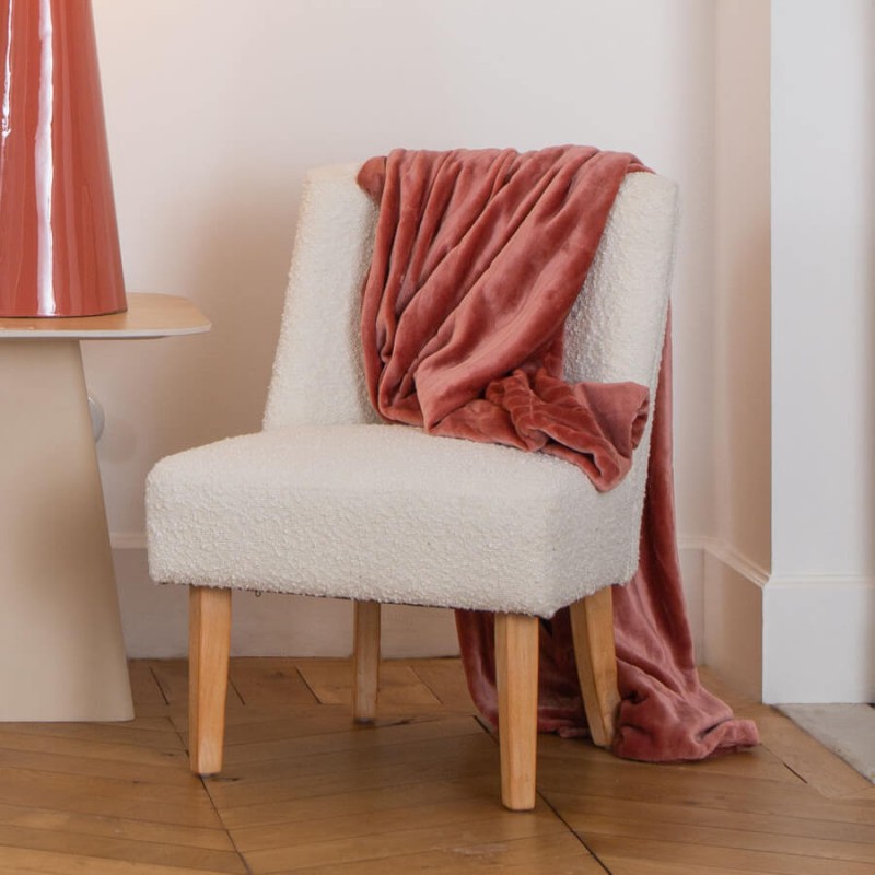 Plaid Doux 130x170 cm Rose poudré | Deco-Delight.com