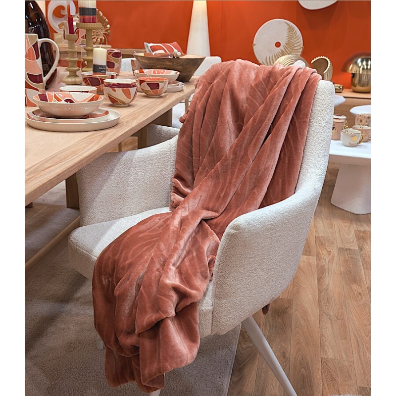 Plaid Doux 130x170 cm Rose poudré | Deco-Delight.com