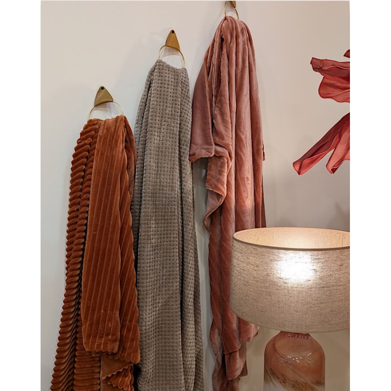 Plaid Doux 130x170 cm Rose poudré | Deco-Delight.com