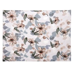 Plaid fleuri doux 130x170 cm imprimé floral | Deco-Delight.com