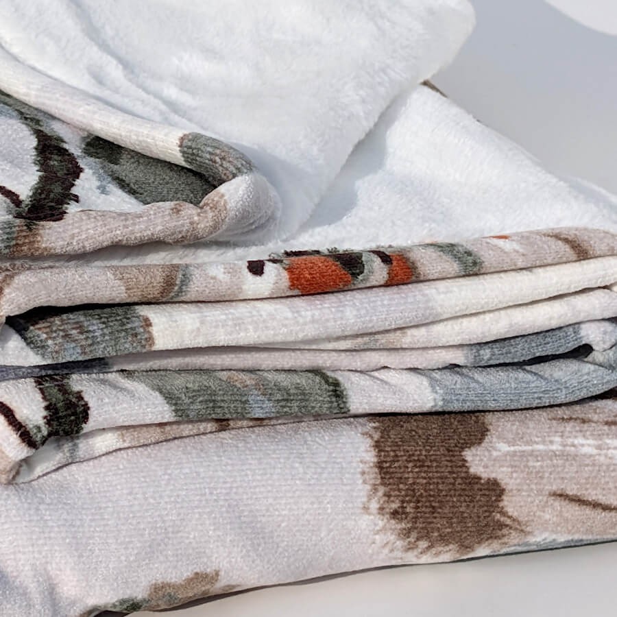 Plaid fleuri doux 130x170 cm imprimé floral | Deco-Delight.com