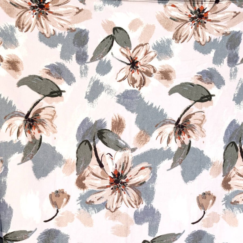 Plaid fleuri doux 130x170 cm imprimé floral | Deco-Delight.com