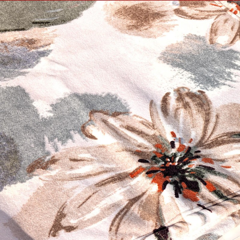 Plaid fleuri doux 130x170 cm imprimé floral | Deco-Delight.com