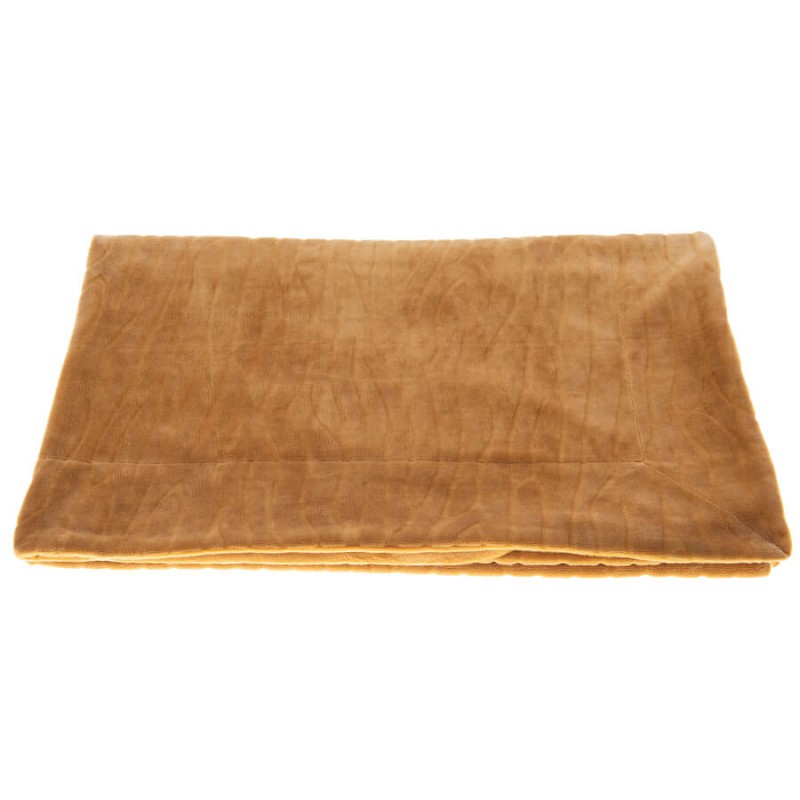 Plaid Doux 130x170 cm Ocre Doré | Deco-Delight.com