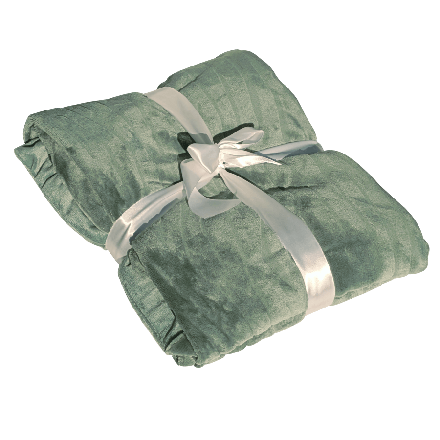 Plaid Doux 130x170 cm Vert amande | Deco-Delight.com