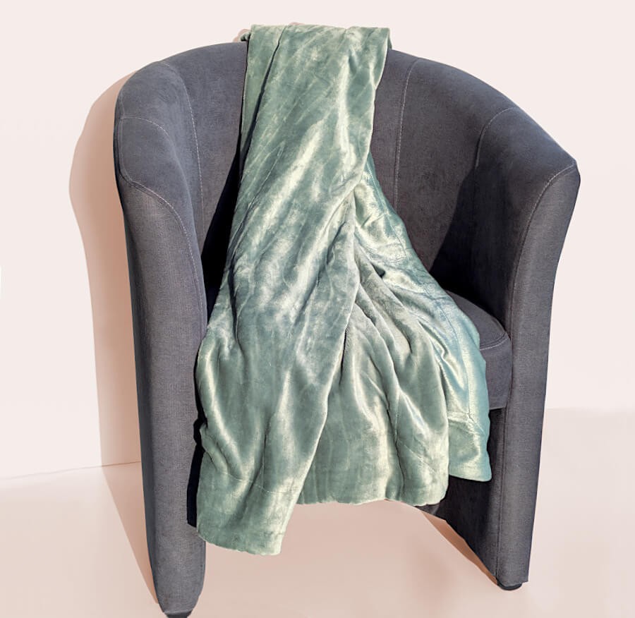 Plaid Doux 130x170 cm Vert amande | Deco-Delight.com