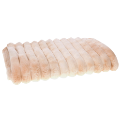 Plaid chaud à larges côtes 130x170 cm Crème | Deco-Delight.com