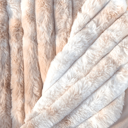 Plaid chaud à larges côtes 130x170 cm Crème | Deco-Delight.com