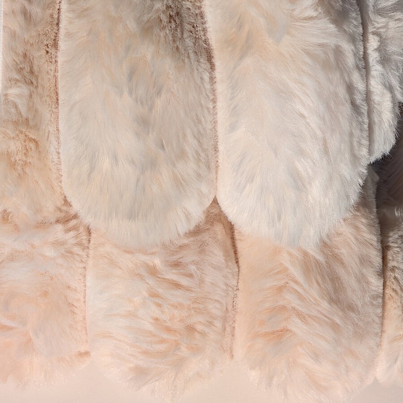 Plaid chaud à larges côtes 130x170 cm Crème | Deco-Delight.com