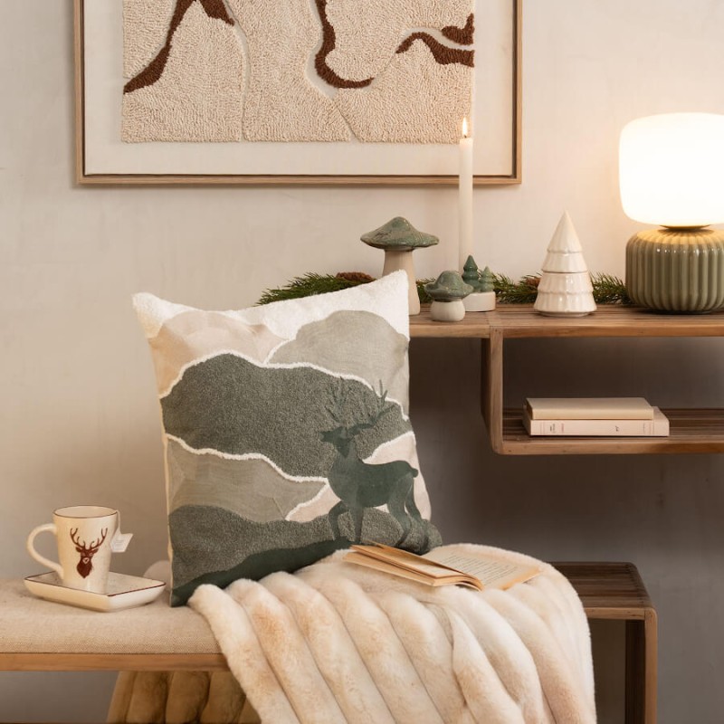 Plaid chaud à larges côtes 130x170 cm Crème | Deco-Delight.com