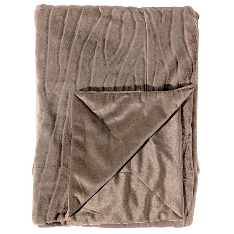 Plaid Doux 130x170 cm Taupe | Deco-Delight.com