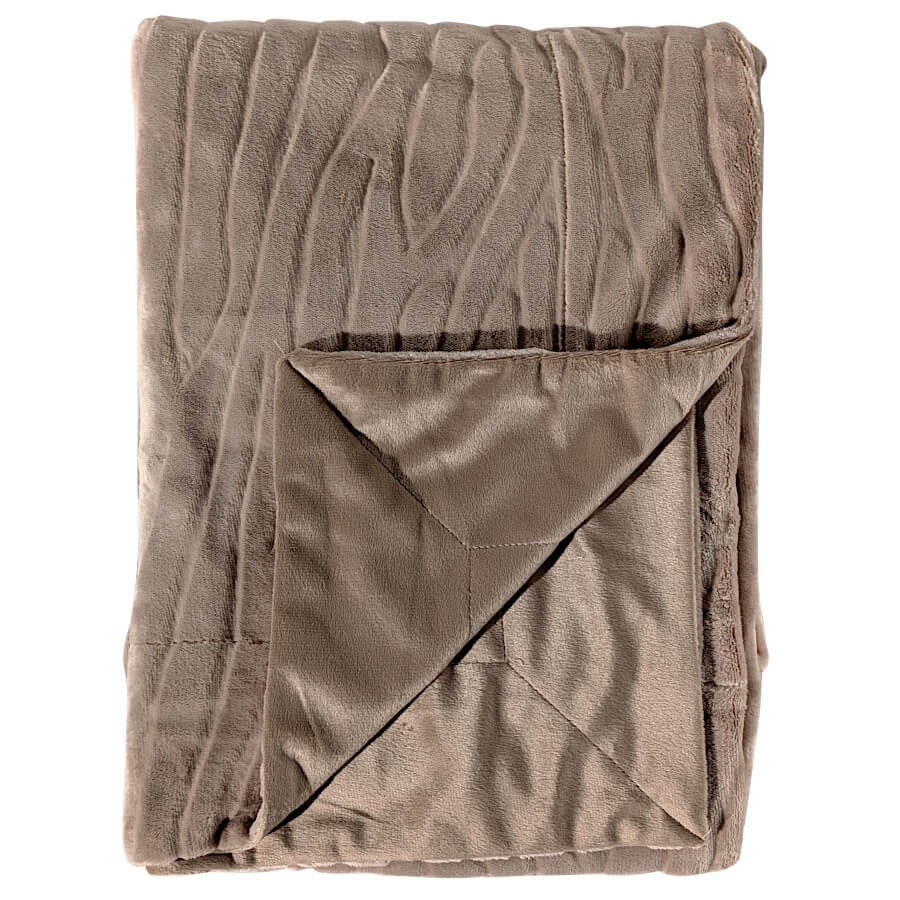 Plaid Doux 130x170 cm Taupe | Deco-Delight.com