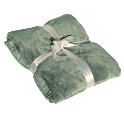 Plaid Doux 130x170 cm Vert amande | Deco-Delight.com