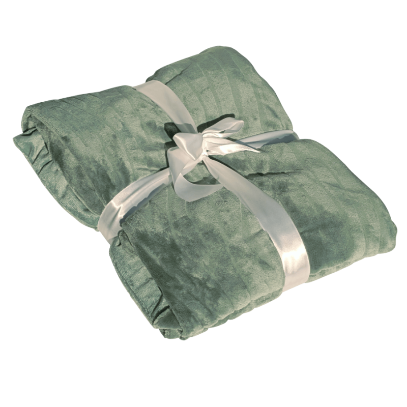 Plaid Doux 130x170 cm Vert amande | Deco-Delight.com