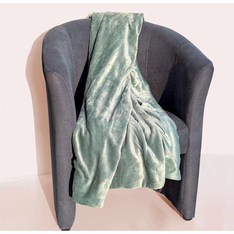 Plaid Doux 130x170 cm Vert amande | Deco-Delight.com