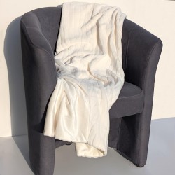 Plaid doux 130x170 cm couleur Ivoire | Deco-Delight.com