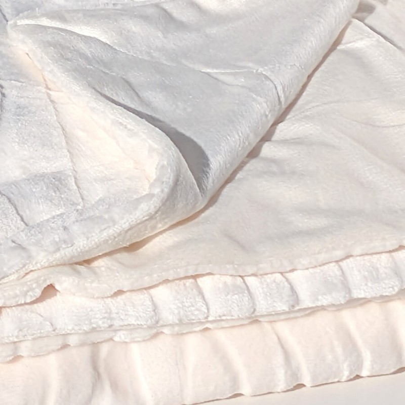 Plaid doux 130x170 cm couleur Ivoire | Deco-Delight.com