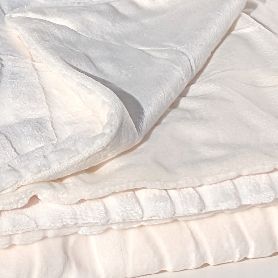 Plaid doux 130x170 cm couleur Ivoire | Deco-Delight.com